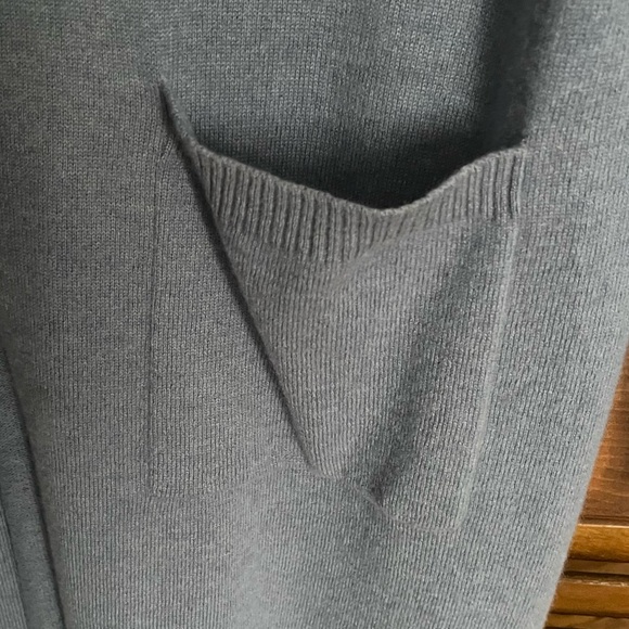 The Cashmere Project 100% Cashmere Long Line Duster Cardigan Size XL Light Blue - Picture 4 of 8